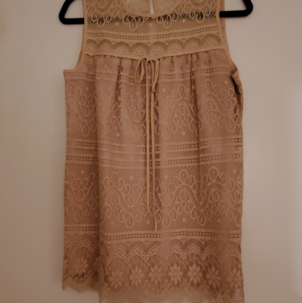Milly Lace Sleeveless Top - Size 6
